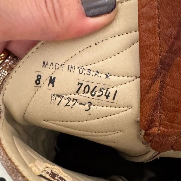 Dexter Women Boots Western Cowboy Sz 8.5 Cognac Brown Mid Calf Unisex Men 6 - Picture 5 of 11